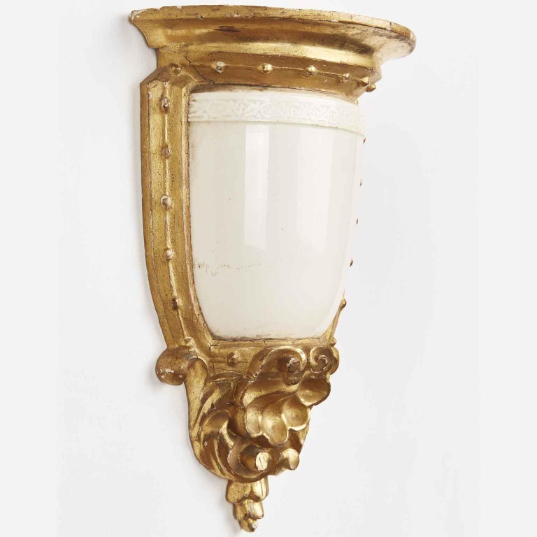 19th Century Italian Neoclassical Majolica Pair of Wall Brackets for  Sconces For Sale at 1stDibs