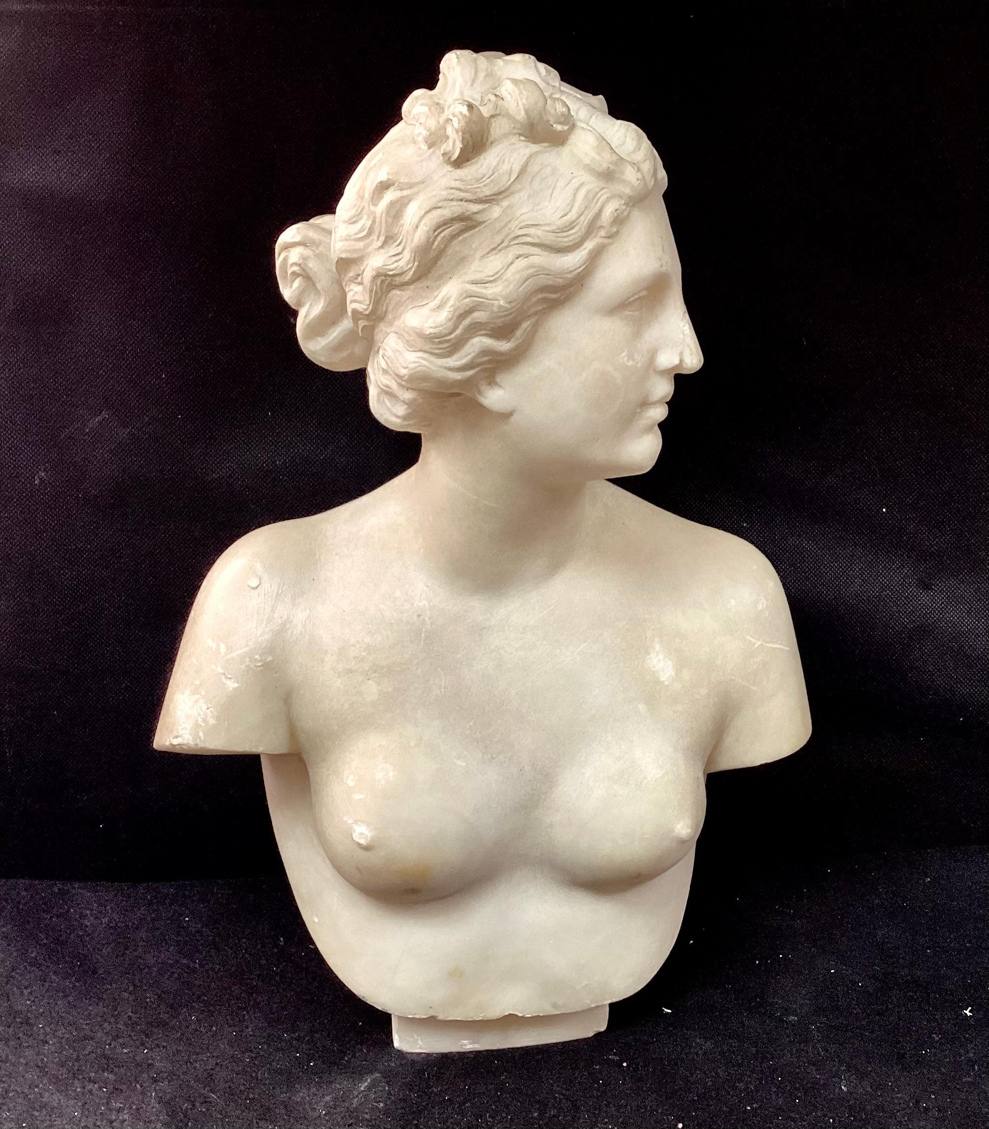 19th Century Italian Neoclassical Marble Bust For Sale 7