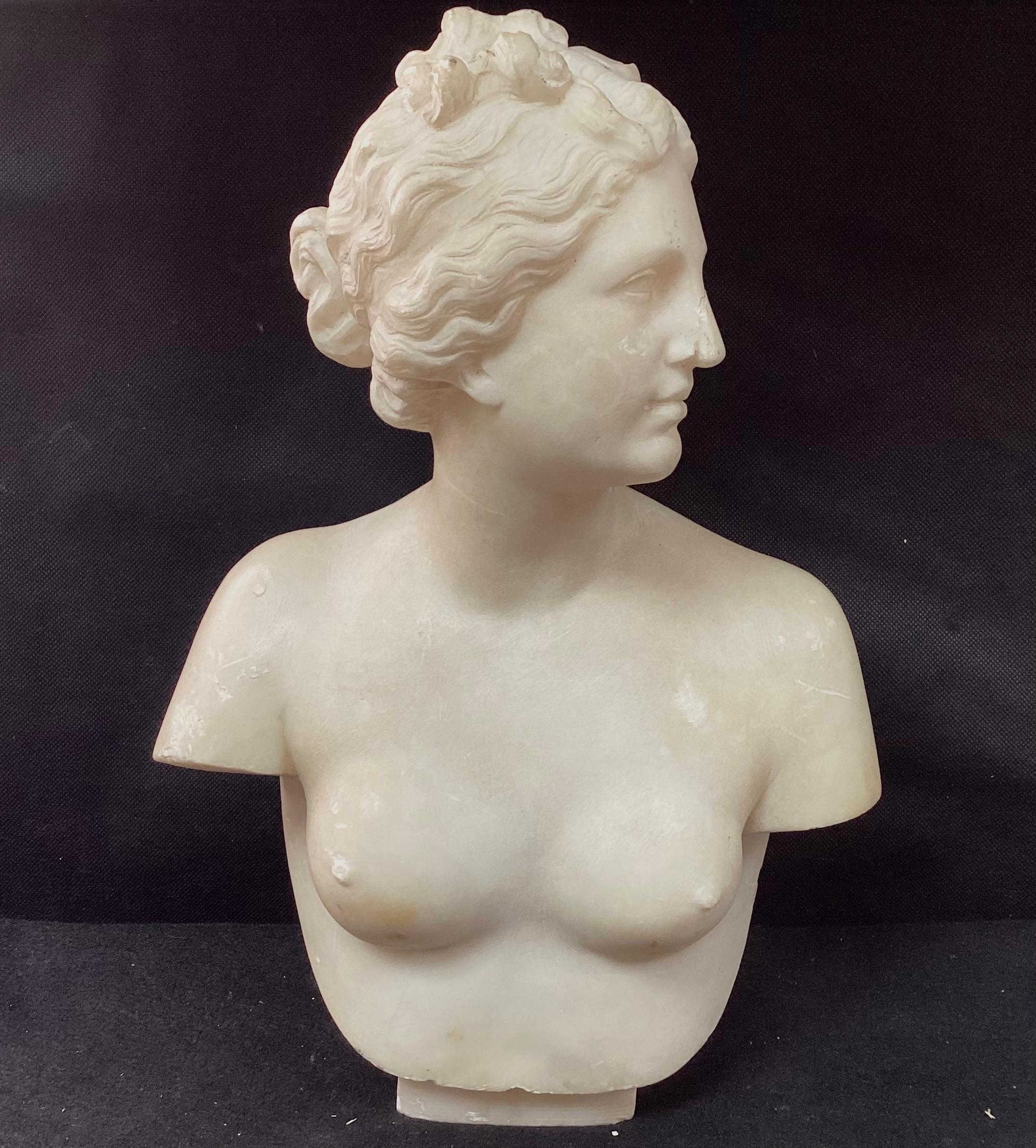 19th Century Italian Neoclassical Marble Bust For Sale 3