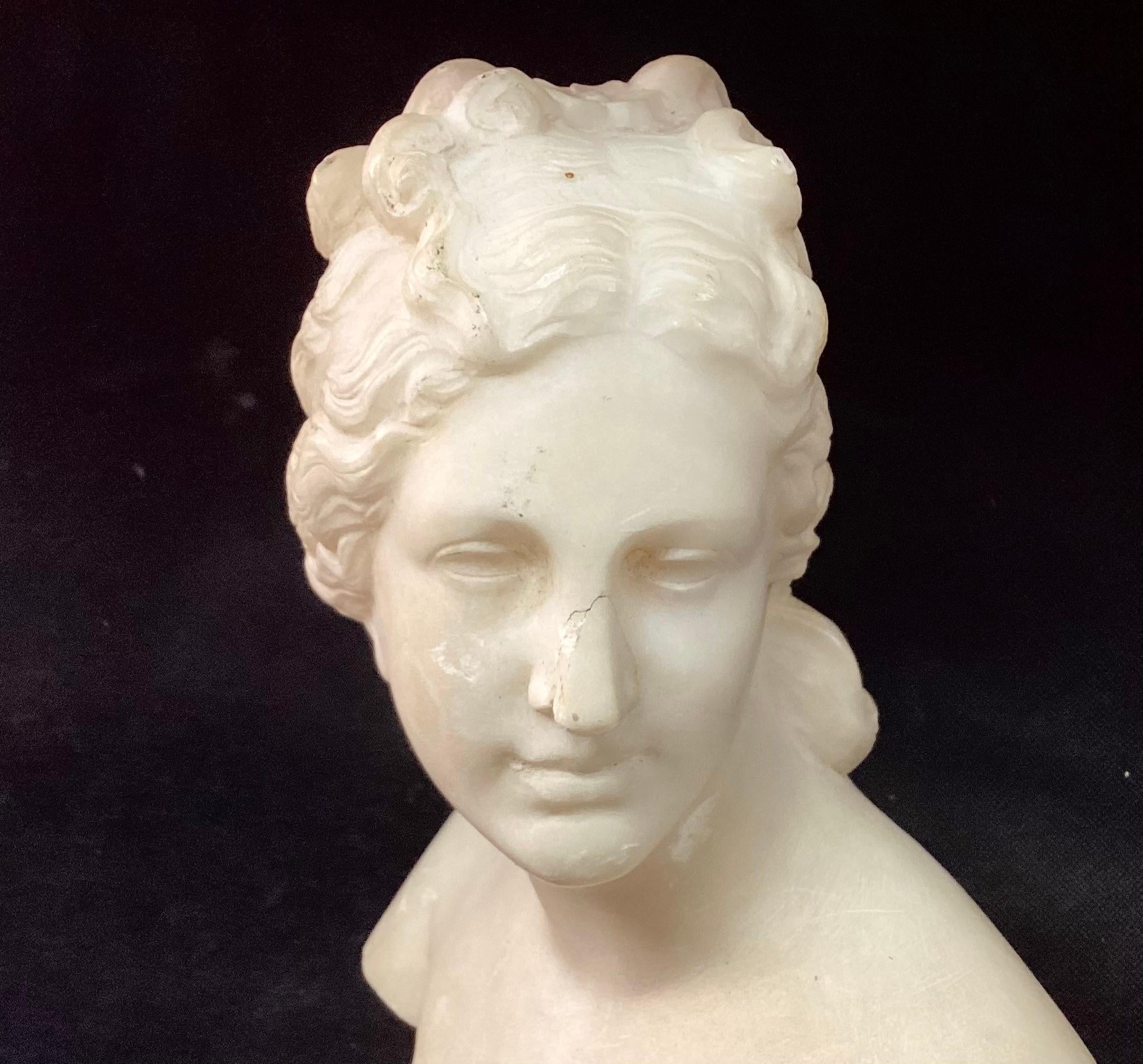 19th Century Italian Neoclassical Marble Bust For Sale 6