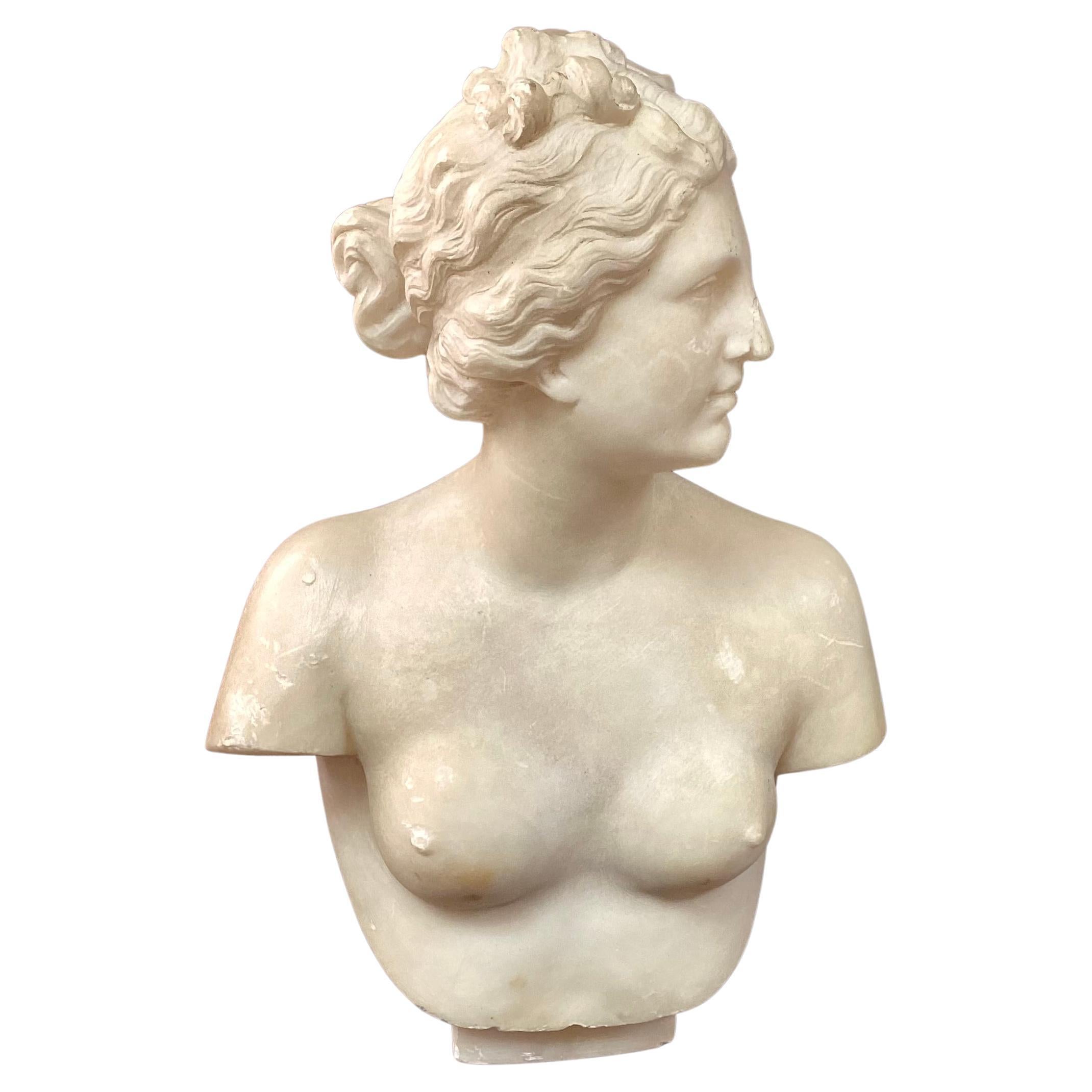 19th Century Italian Neoclassical Marble Bust For Sale