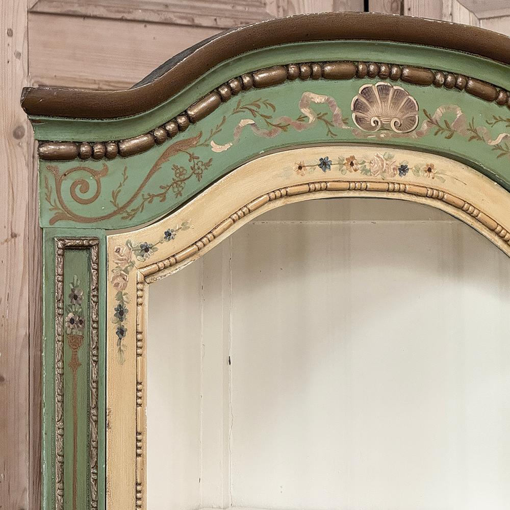 19th Century Italian Neoclassical Painted Corner Cabinet ~ Vitrine For Sale 6
