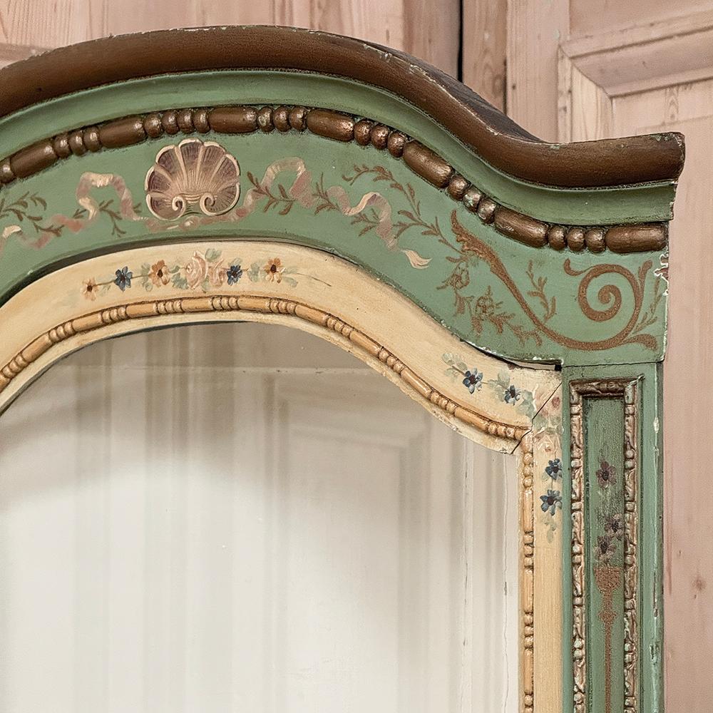 19th Century Italian Neoclassical Painted Corner Cabinet ~ Vitrine For Sale 9