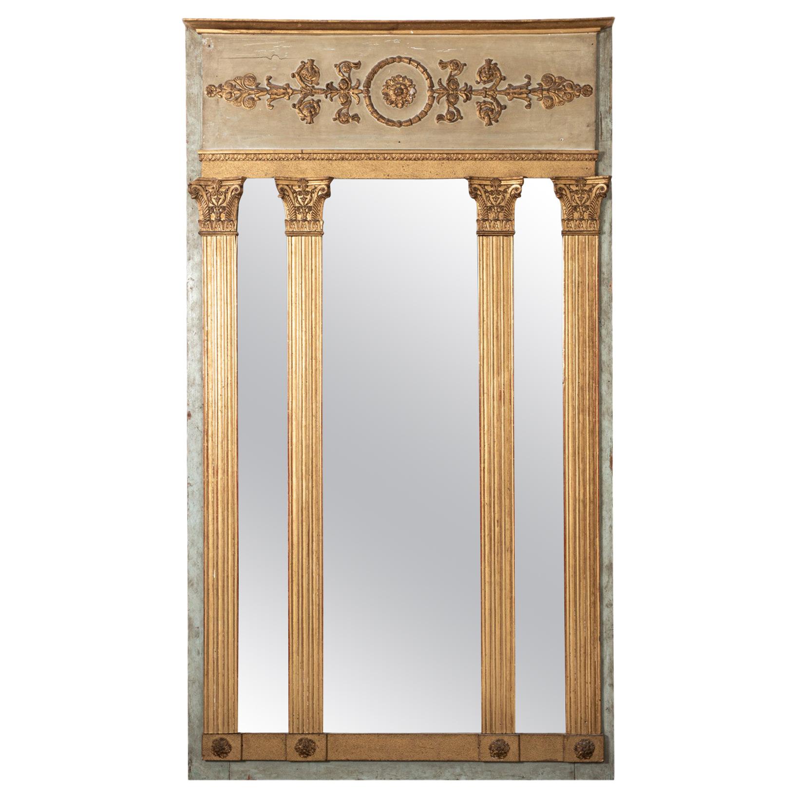 19th Century Italian Neoclassical Pier Mirror For Sale