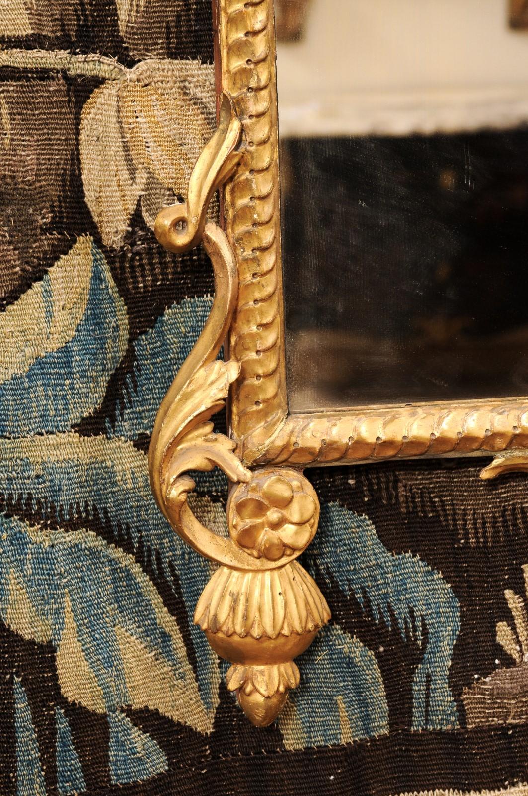 Neoclassico Specchio in legno dorato in stile neoclassico italiano del XIX secolo in vendita