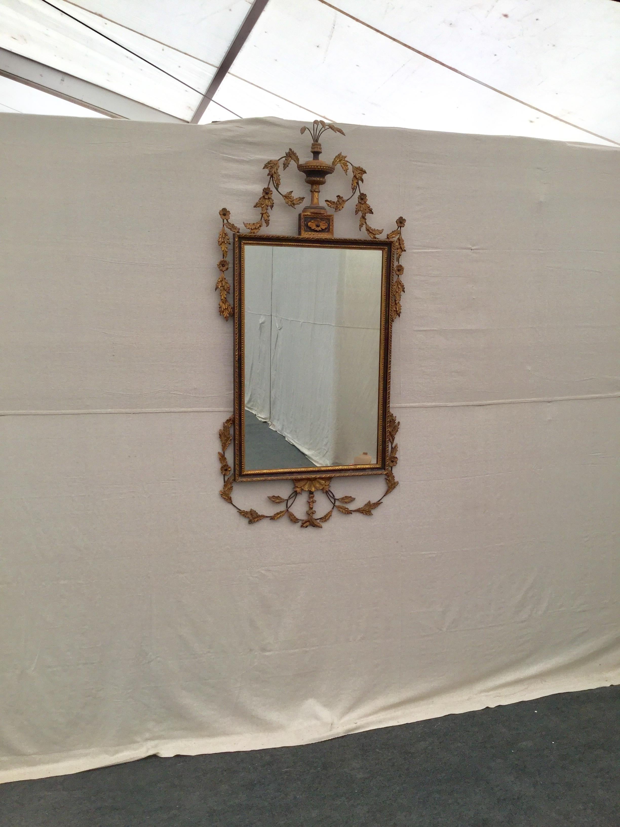 19th Century Italian Neoclassical Style Giltwood Mirror 3