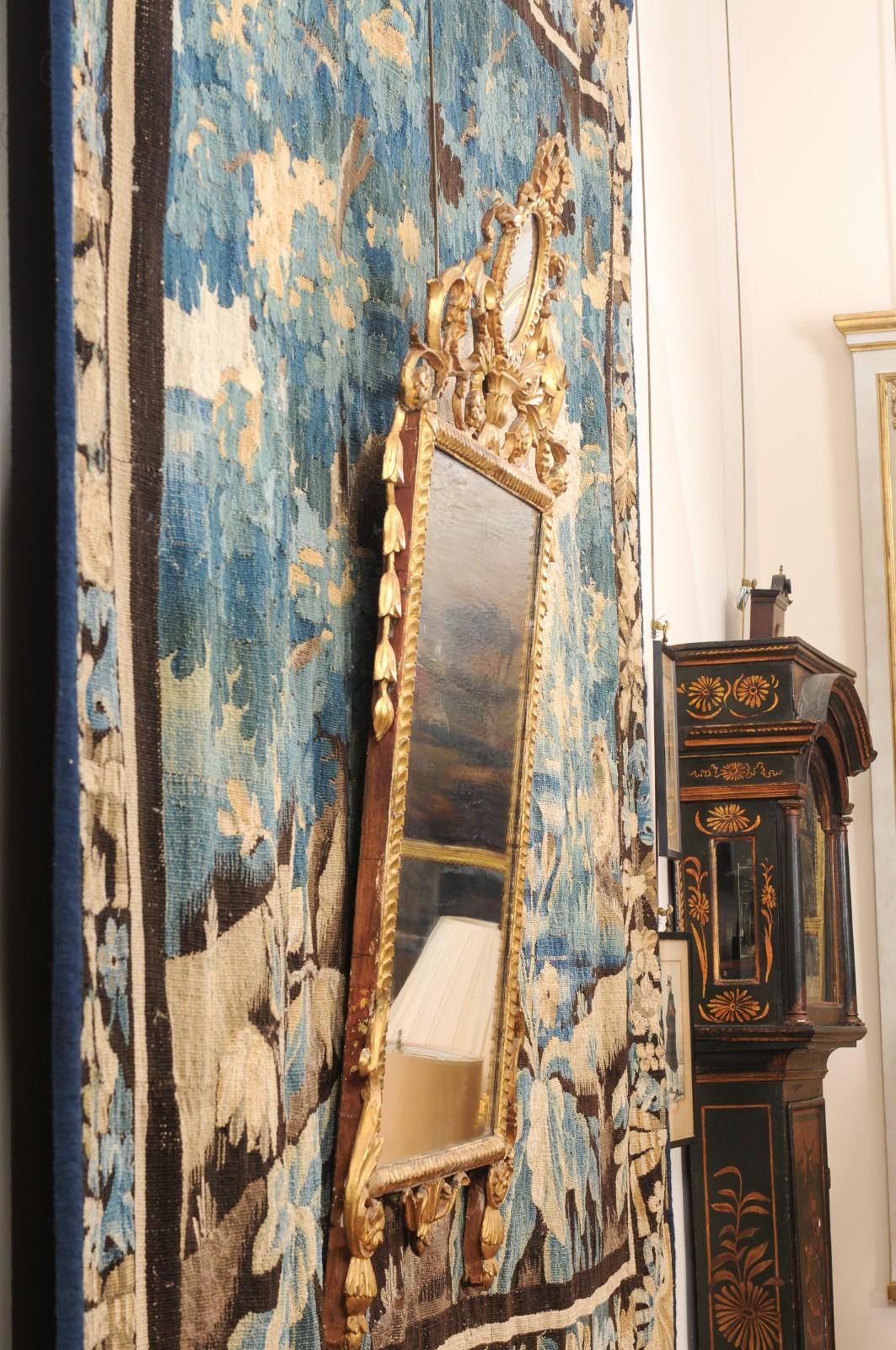Specchio in legno dorato in stile neoclassico italiano del XIX secolo in vendita 3