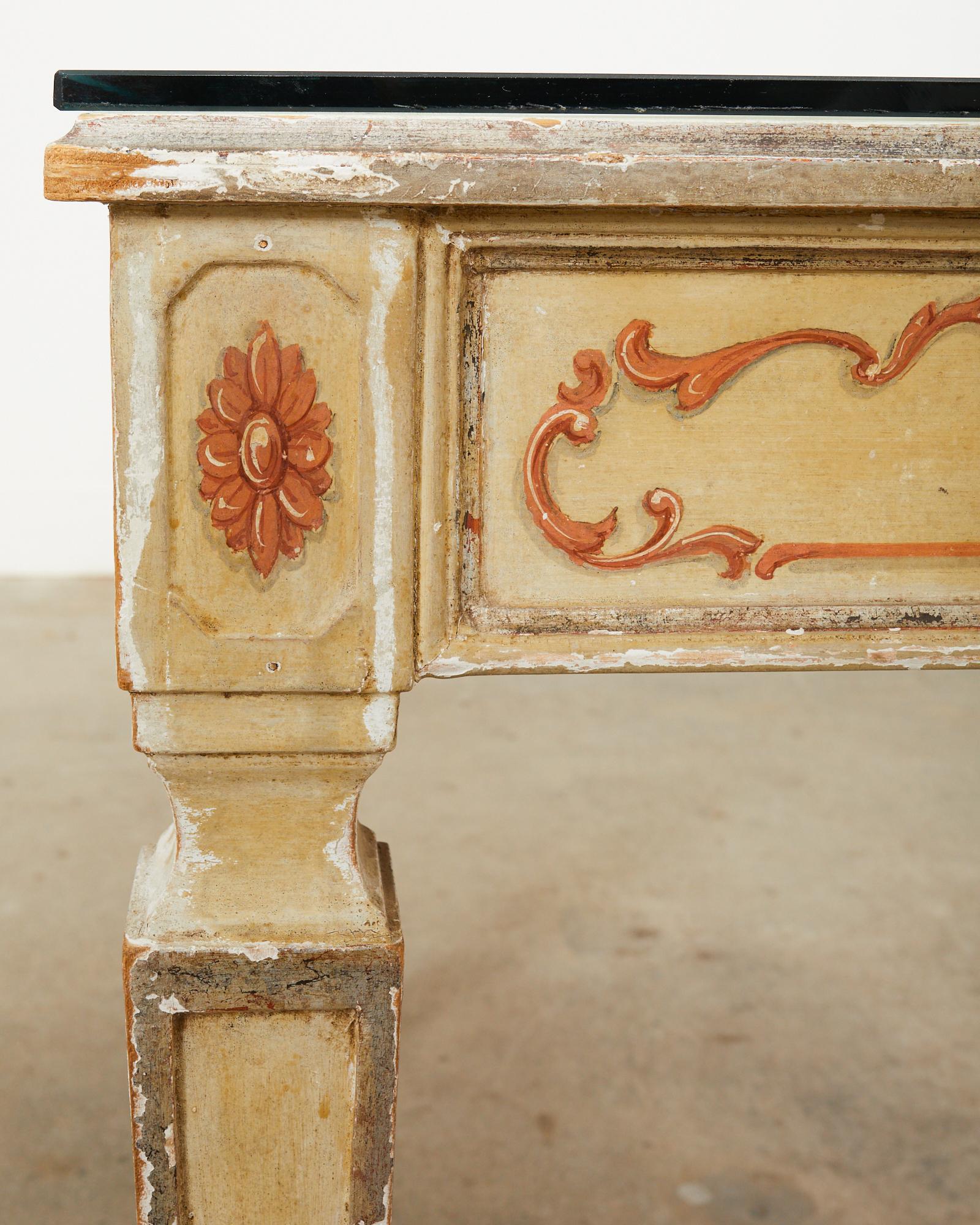 19th Century Italian Neoclassical Style Venetian Painted Dining Table For Sale 5