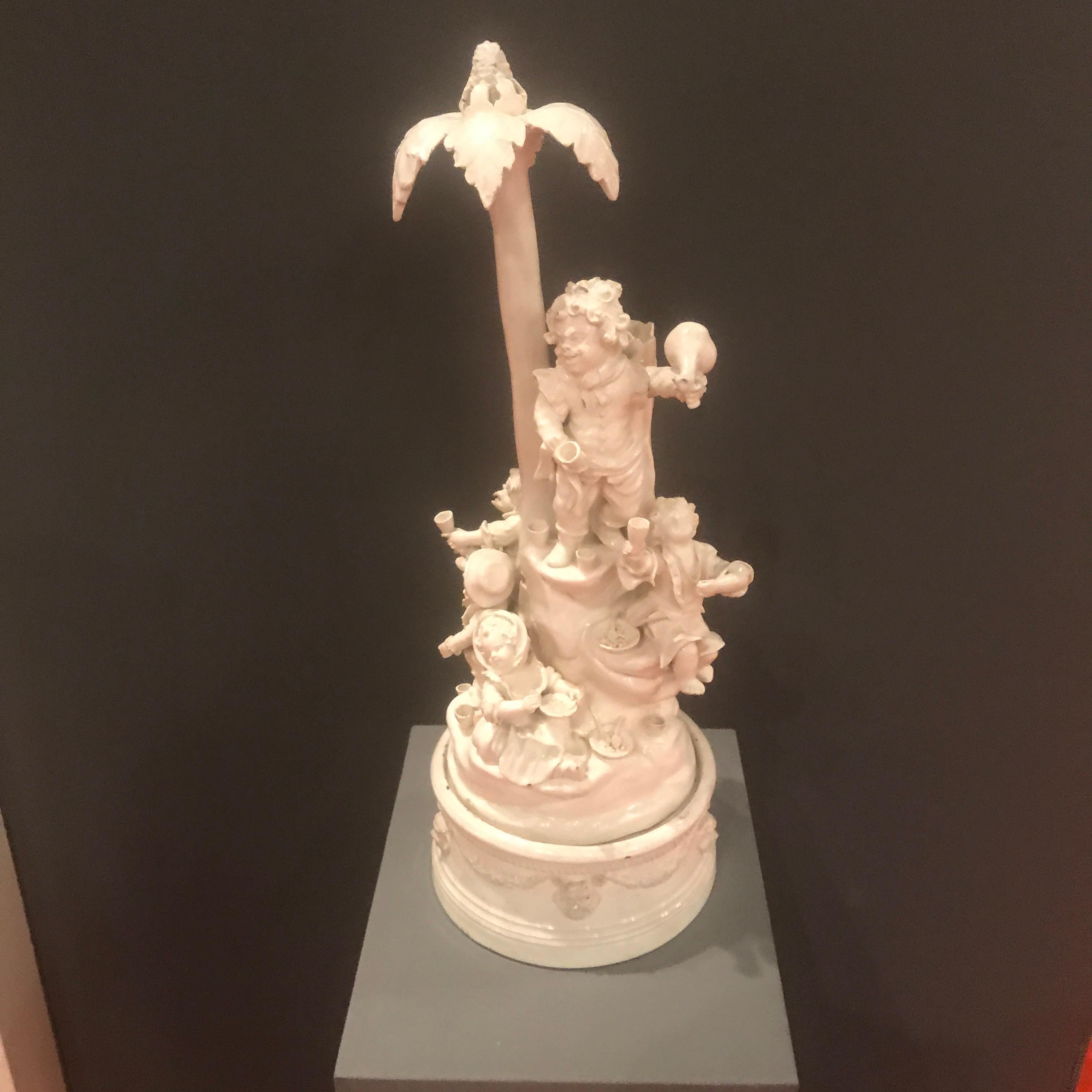 Centrotavola Figurale Bianco Neoclassico Veneziano del XIX secolo Nani in vendita 2