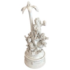 19th Century Italian Venetian Neoclassical White Figural Centerpiece Dwarfs