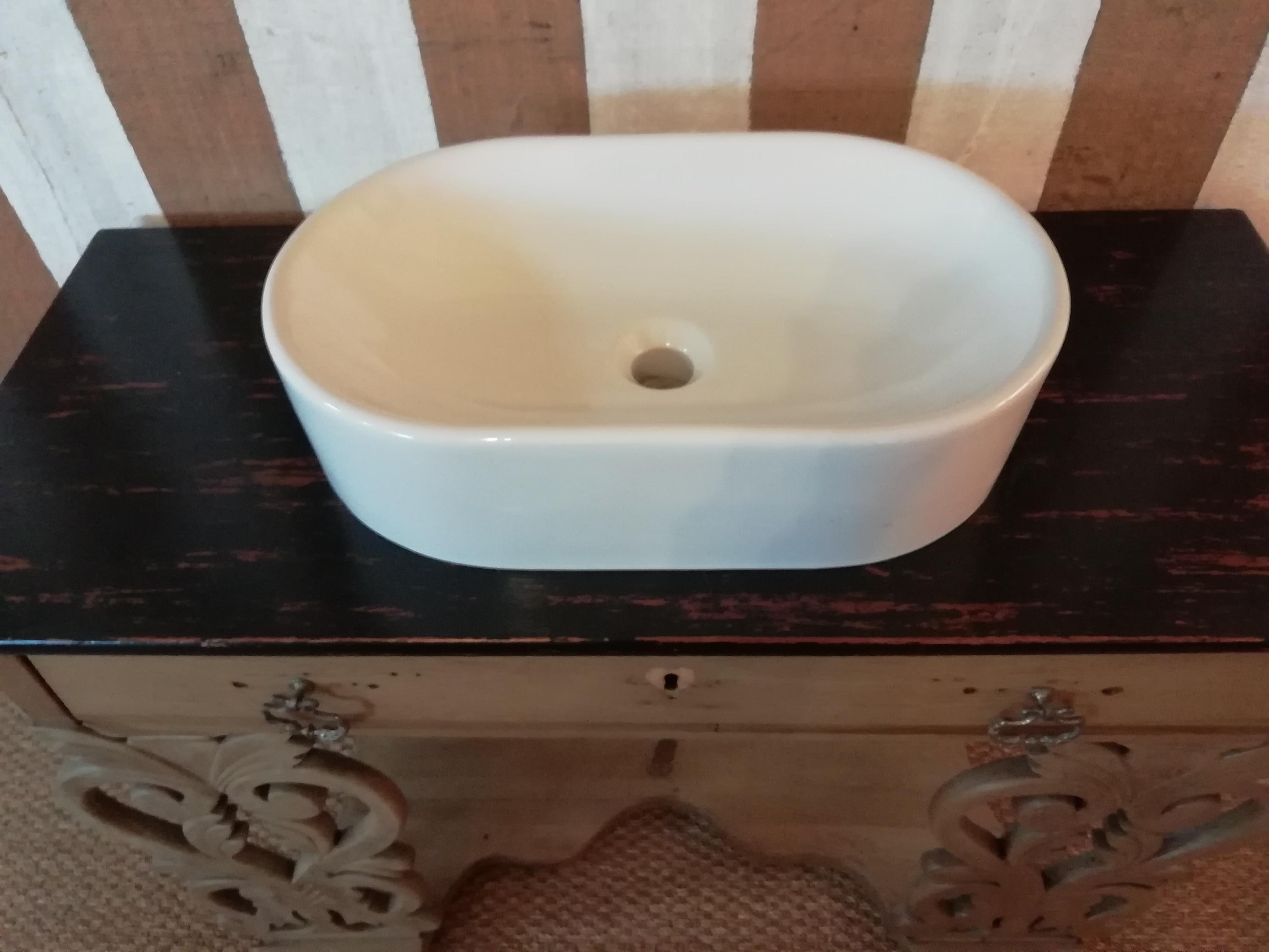 19th Century Italian Oak Wood Cupboard Sink with Drawers, 1890s For Sale 3