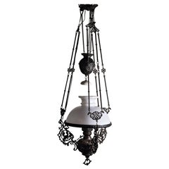 19th Century Italian Gas Lamp Chandelier