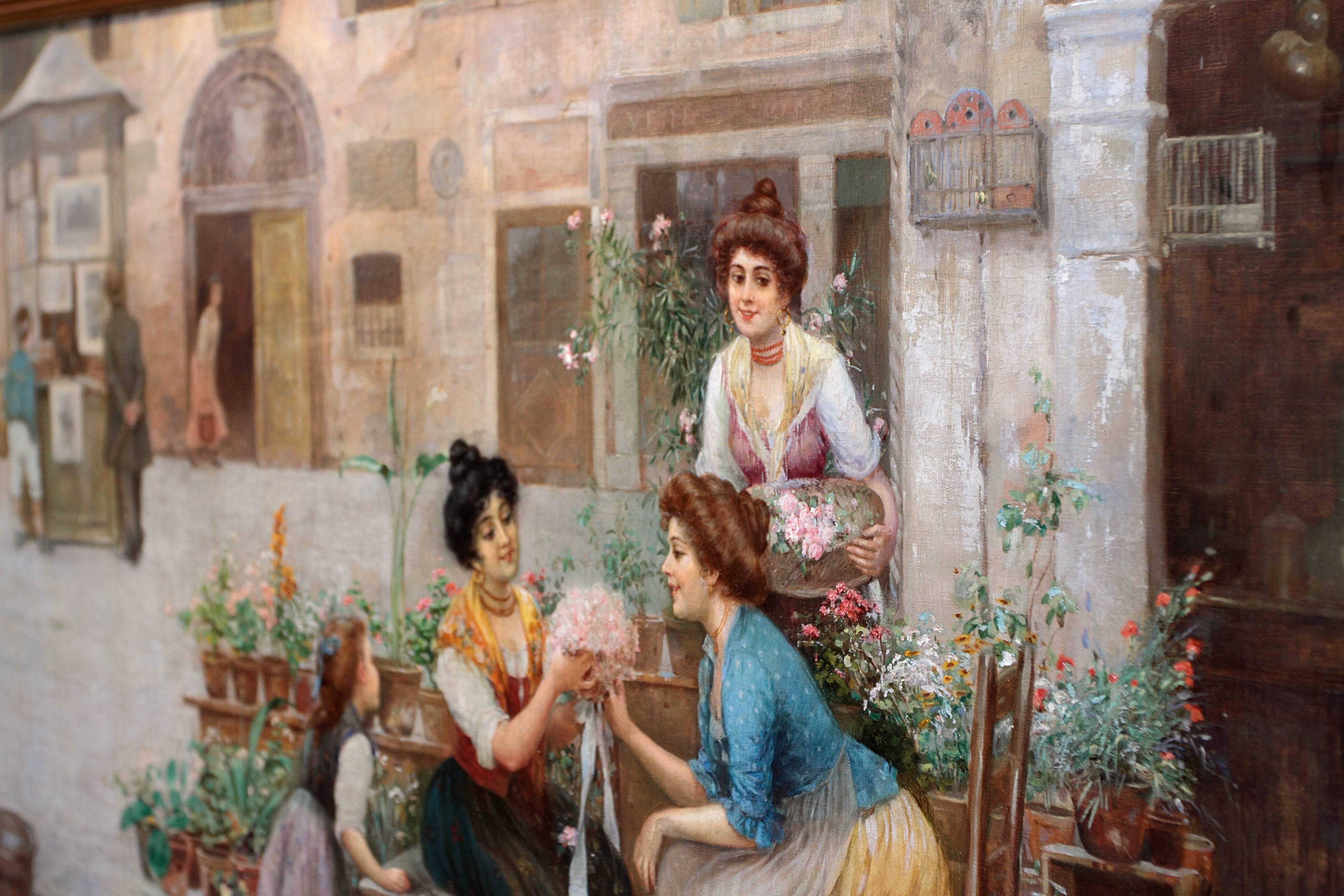 19th Century Italian Oil on Canvas Signed Cesare Vianello 4