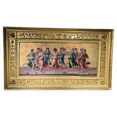 19th-Century Italian Oil Painting – "Apollo and the Muses Dancing" by Antonio Co