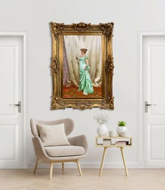 19th century Italian oil Painting by Vittorio Reggianini