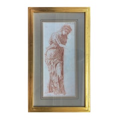 19th Century Italian Old Master Sepia Drawing 