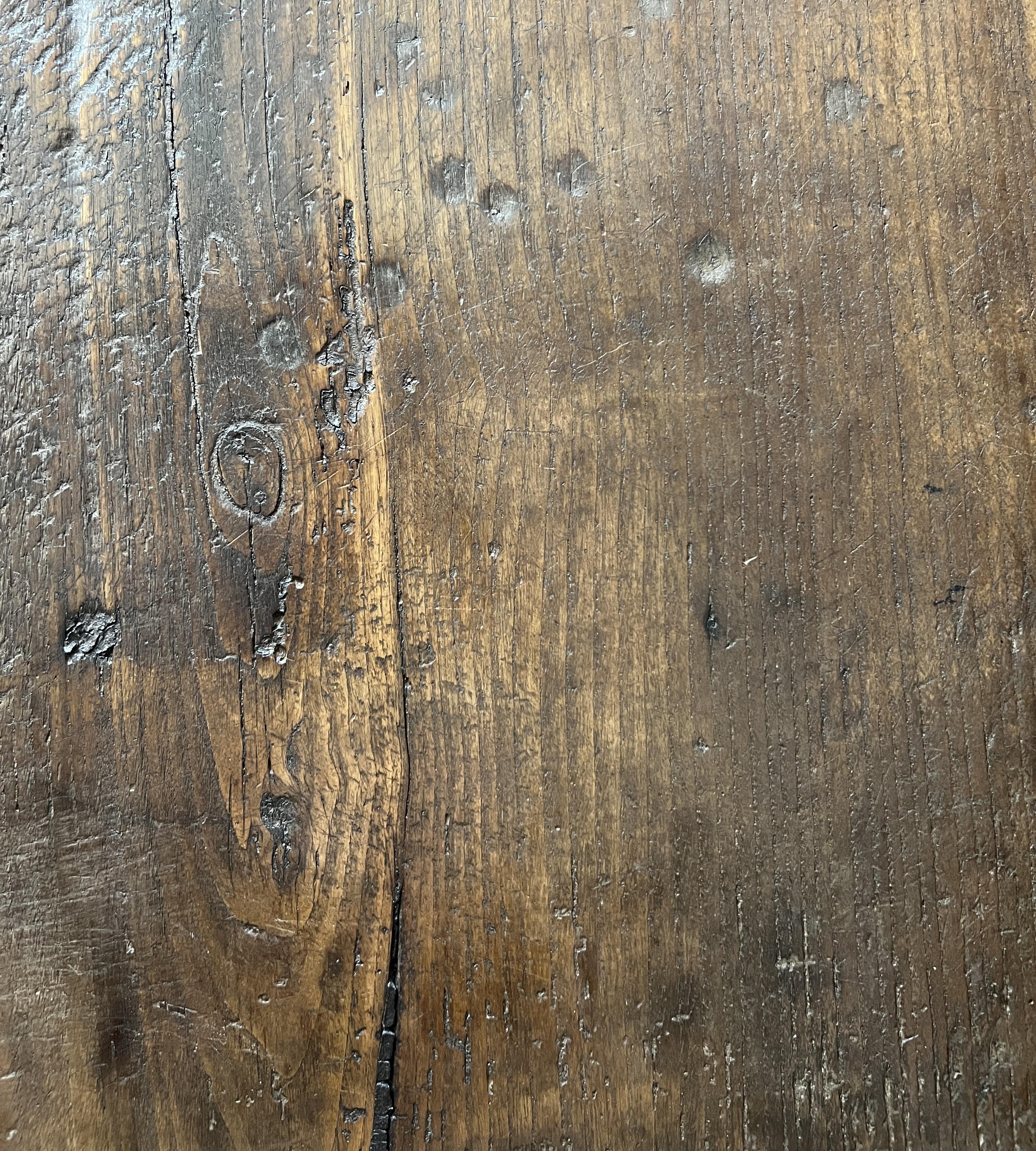 19th century Italian one slab trestle side table 1