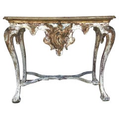 19th Century Italian or Portuguese Painted Console 