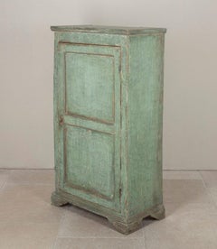 19th Century Italian Original Green Painted Cabinet