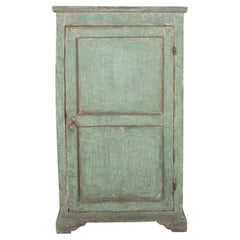 19th Century Italian Original Green Painted Cabinet