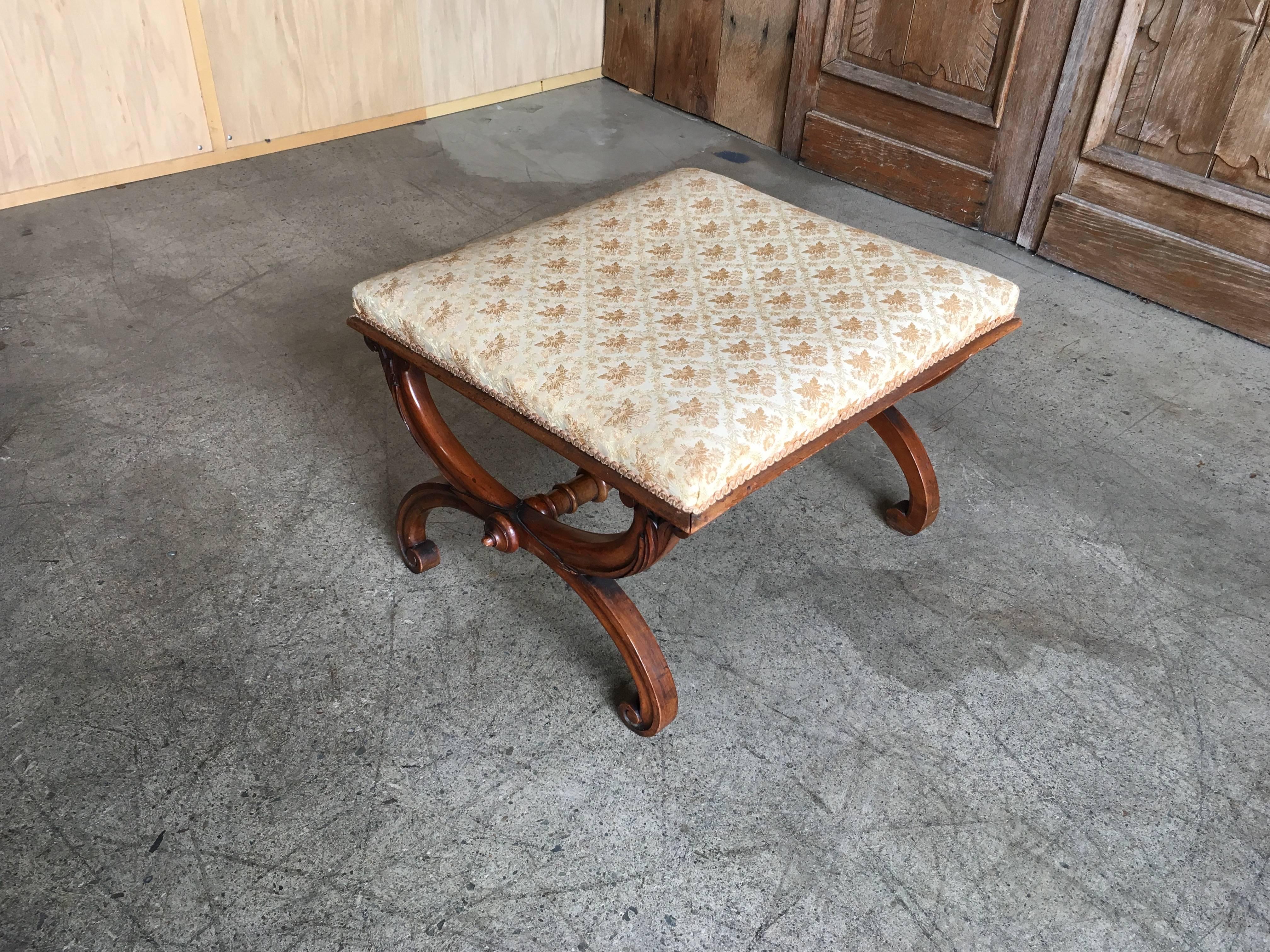 Upholstery 19th Century Italian Ottoman