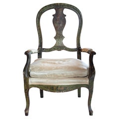 19th Century Italian Painted Armchair