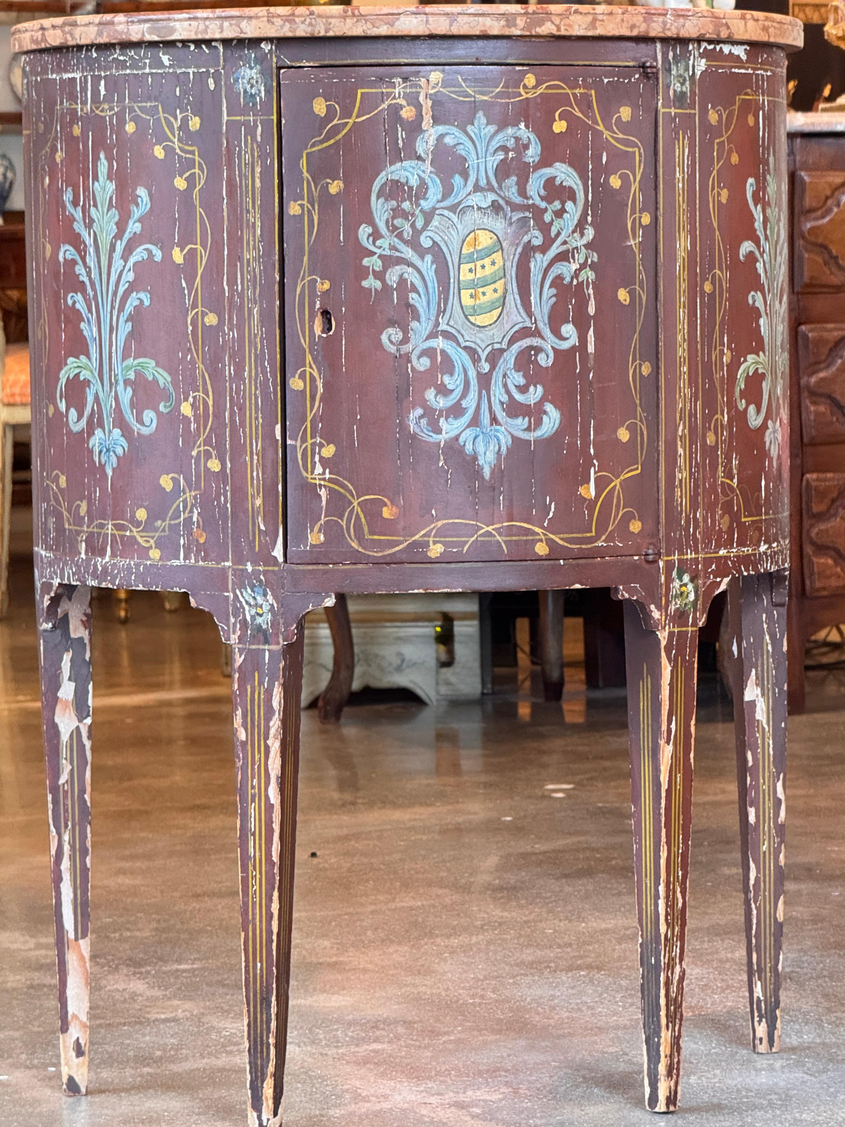 XIXe siècle Cabinet italien peint du 19ème siècle en vente