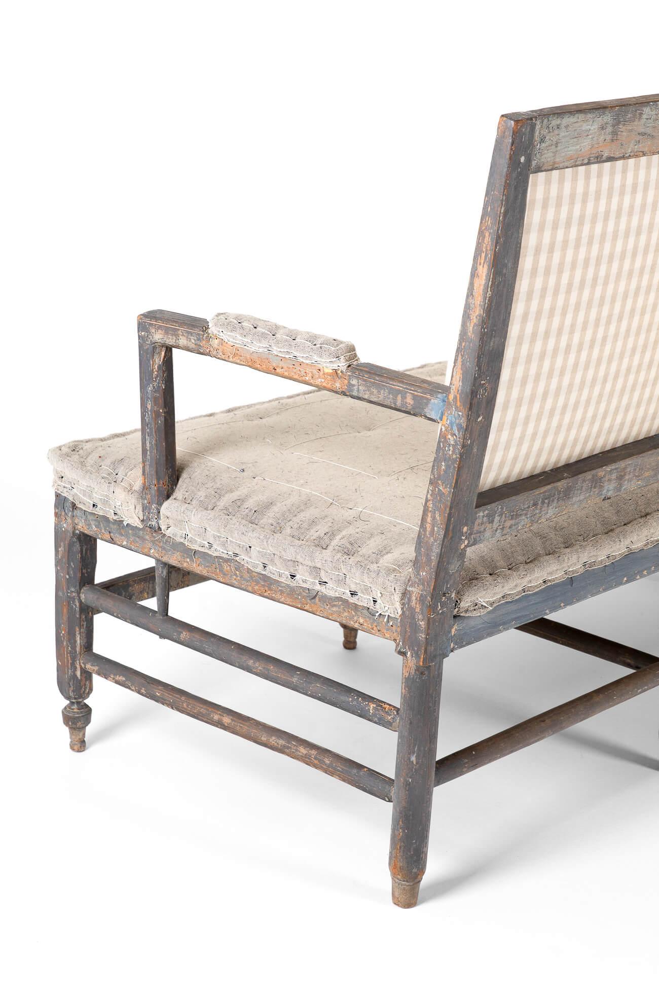 19th Century Italian Painted Canapes Sofa For Sale 3