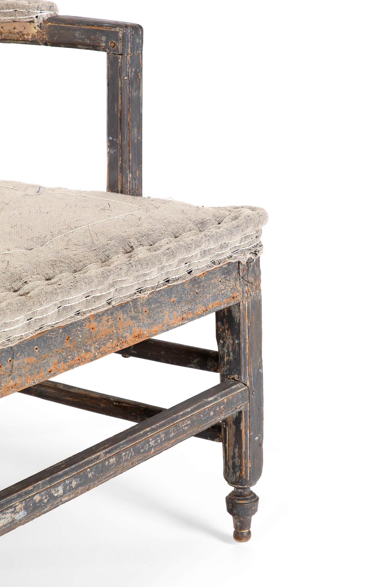 19th Century Italian Painted Canapes Sofa For Sale 2