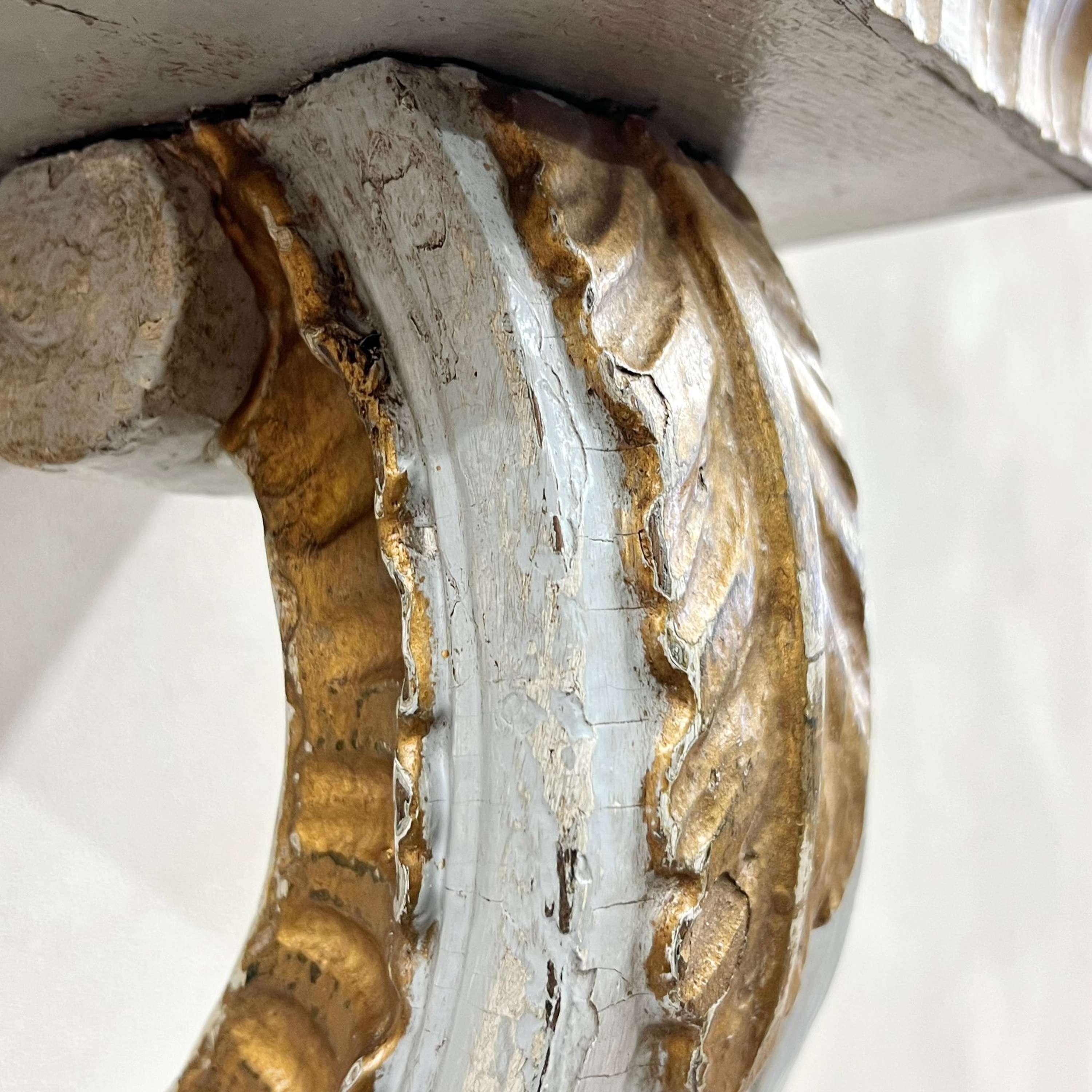 19. Jahrhundert Italienisch bemalt geschnitzt Wood Wandhalterungen 9