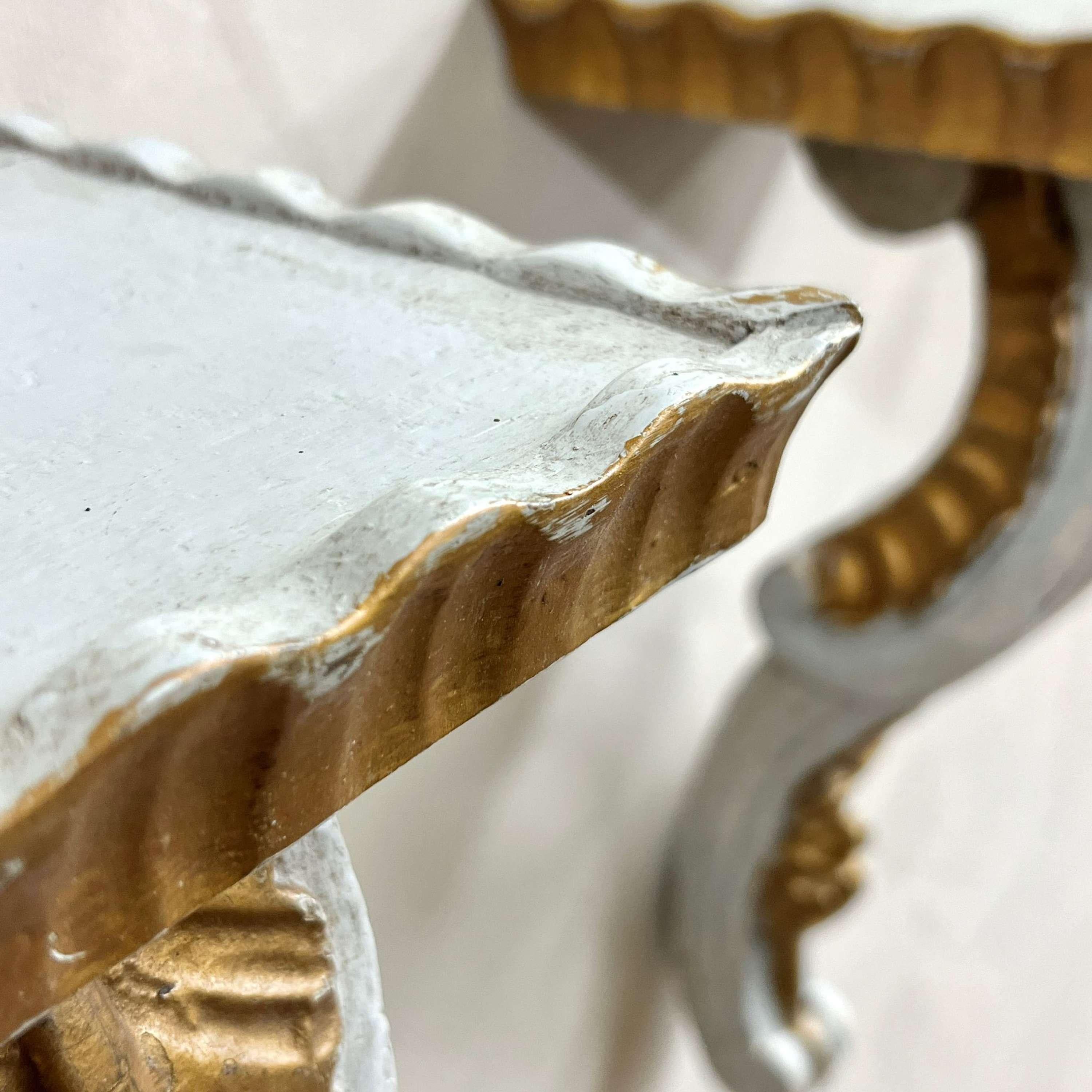 19. Jahrhundert Italienisch bemalt geschnitzt Wood Wandhalterungen 10