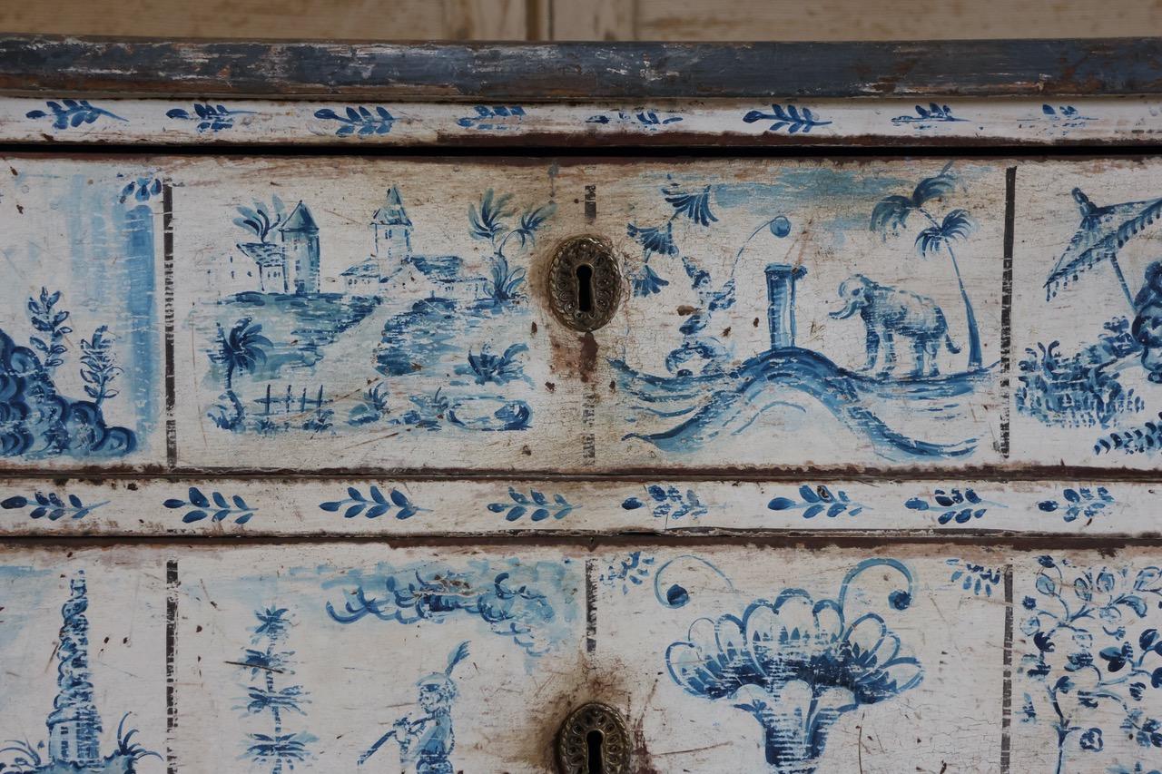 19th Century Italian Painted Chinoiserie Commode For Sale 2