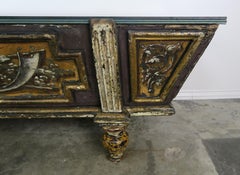 19th Century Italian Painted Coffee Table with Mirrored Top