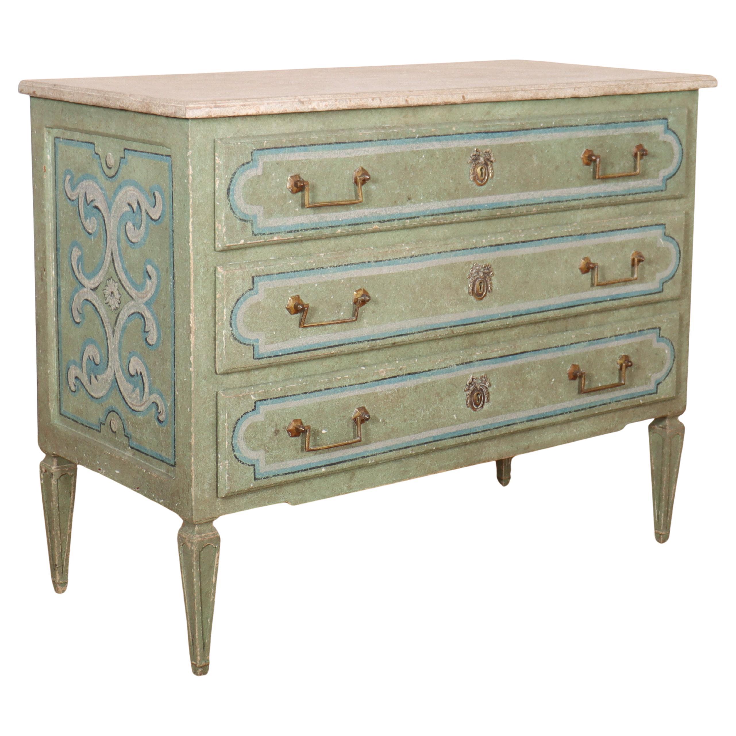 19th Century Italian Painted Commode