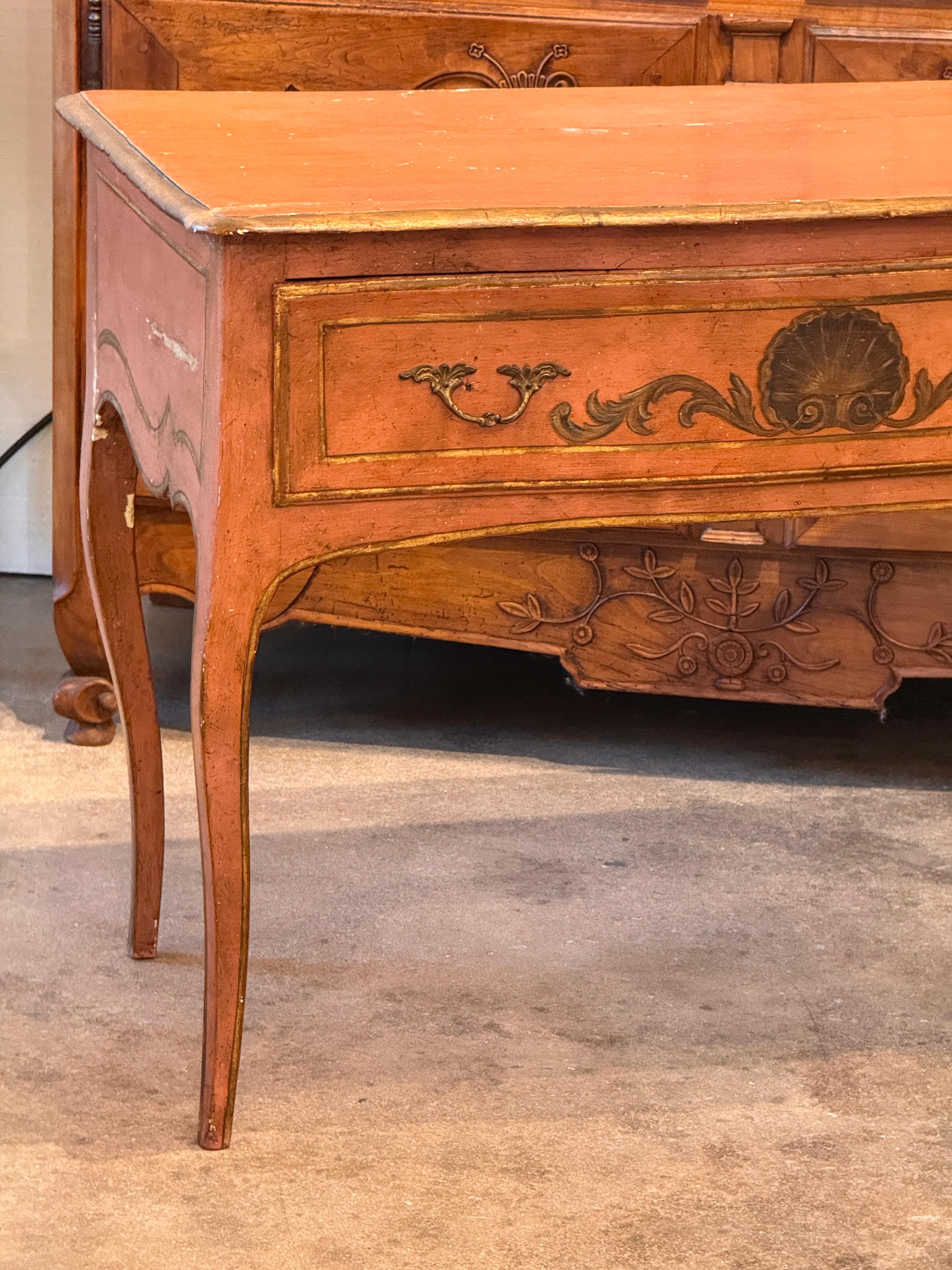 Wood 19th Century Italian Painted Console Table For Sale