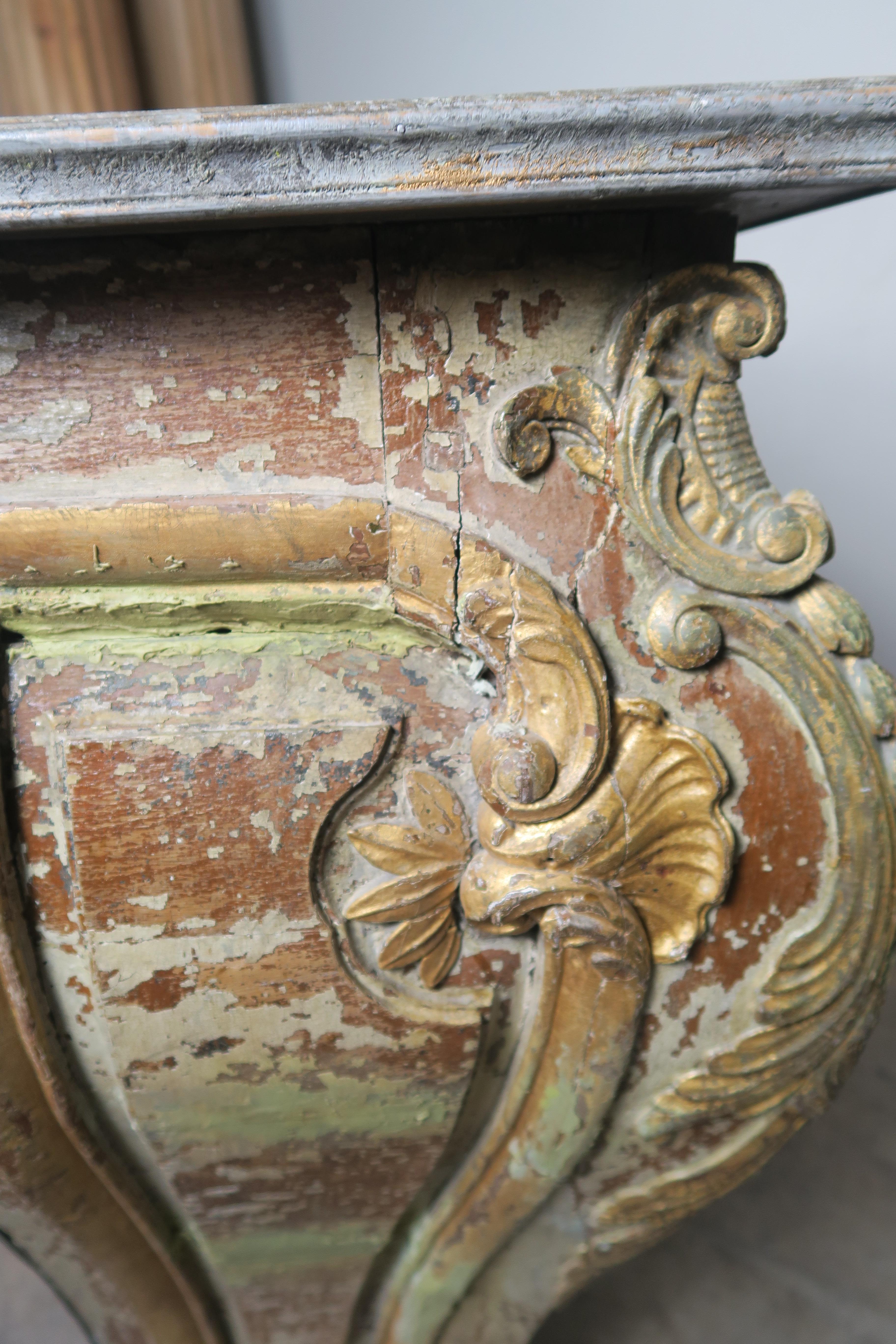 19th Century Italian Painted Console with Cartouche 4