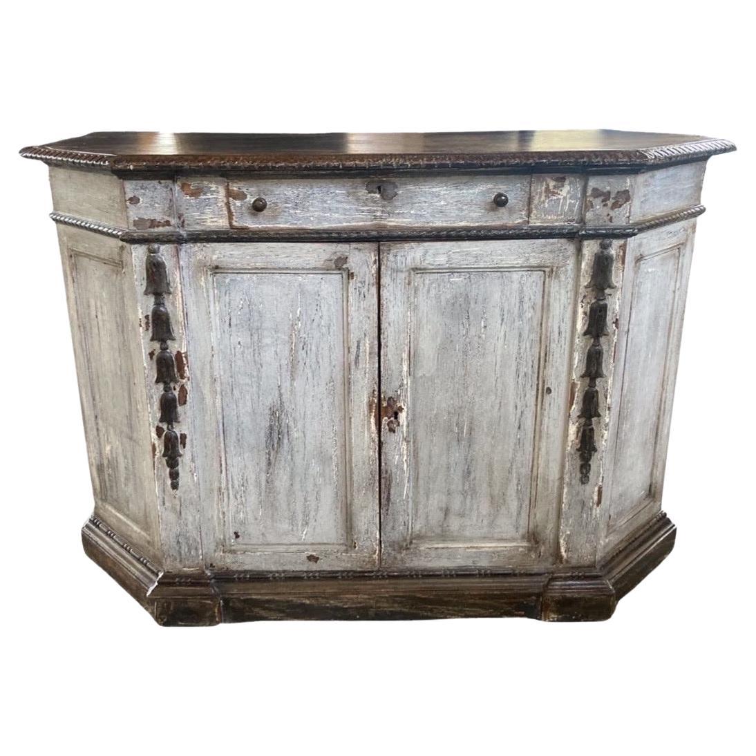 19th Century Italian Painted Credenza