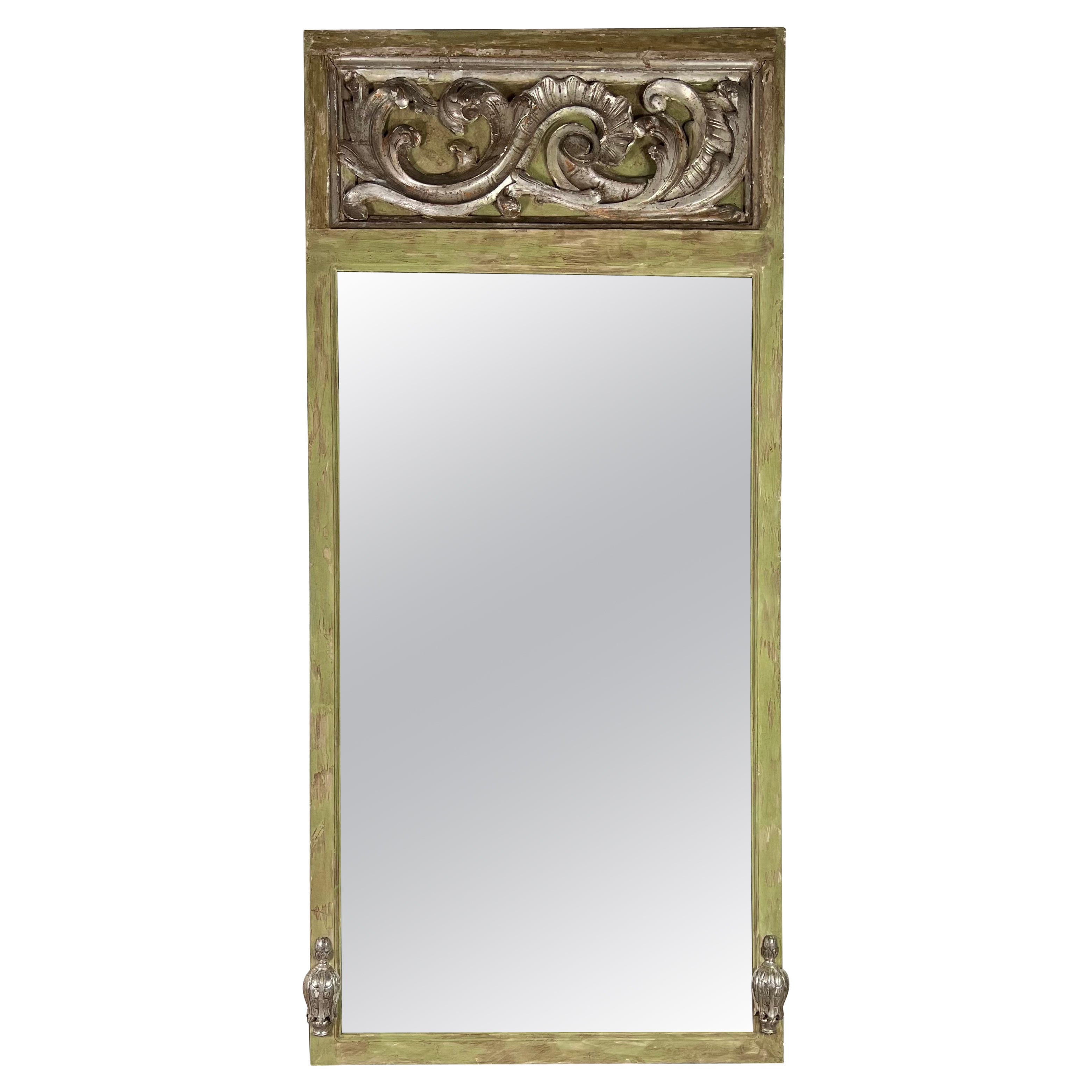 Miroir peint italien du 19e siècle