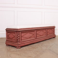 19th Century Italian Painted Oak Bench