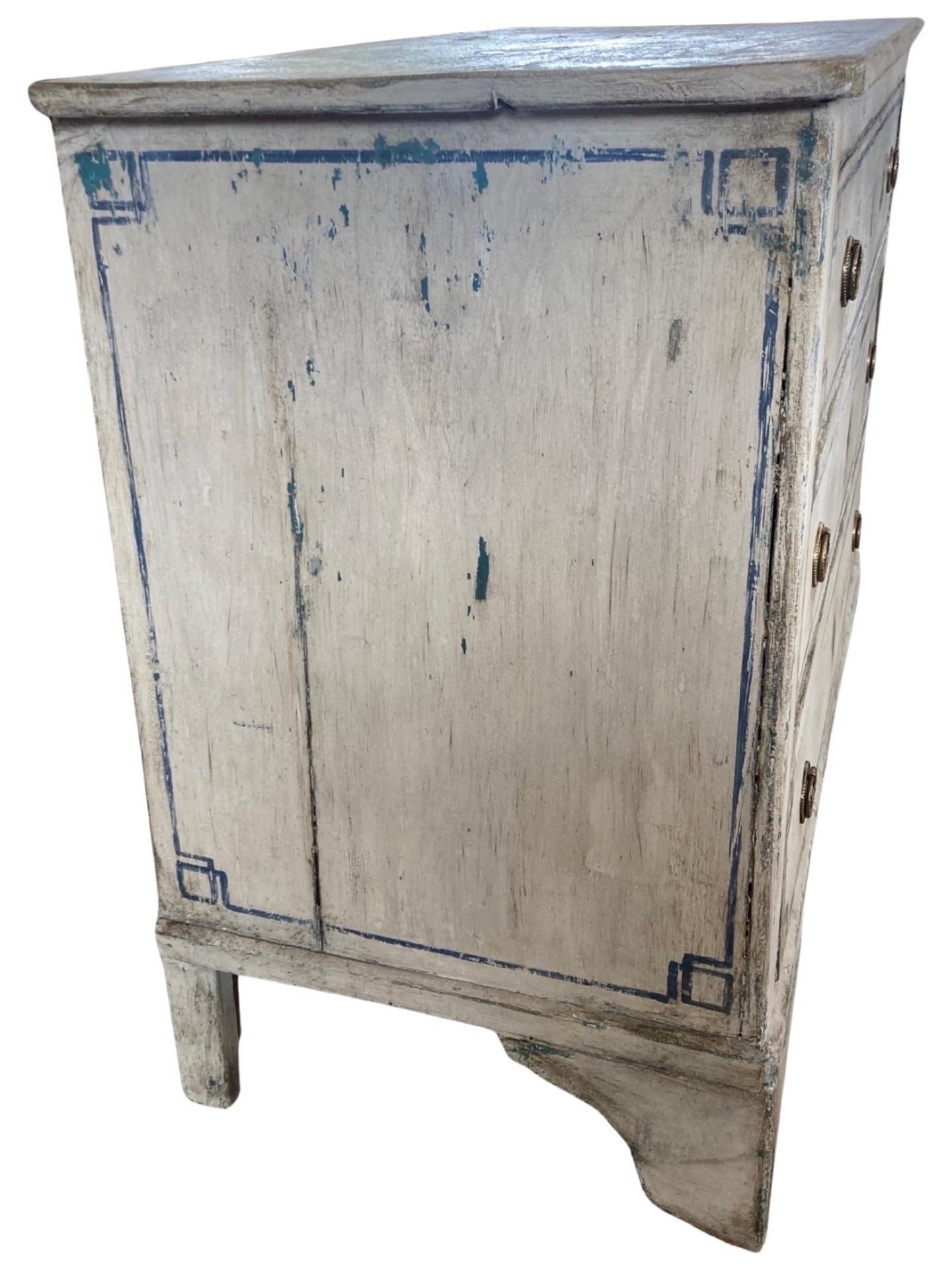 Hand-Crafted 19th Century Italian Painted Oak Commode