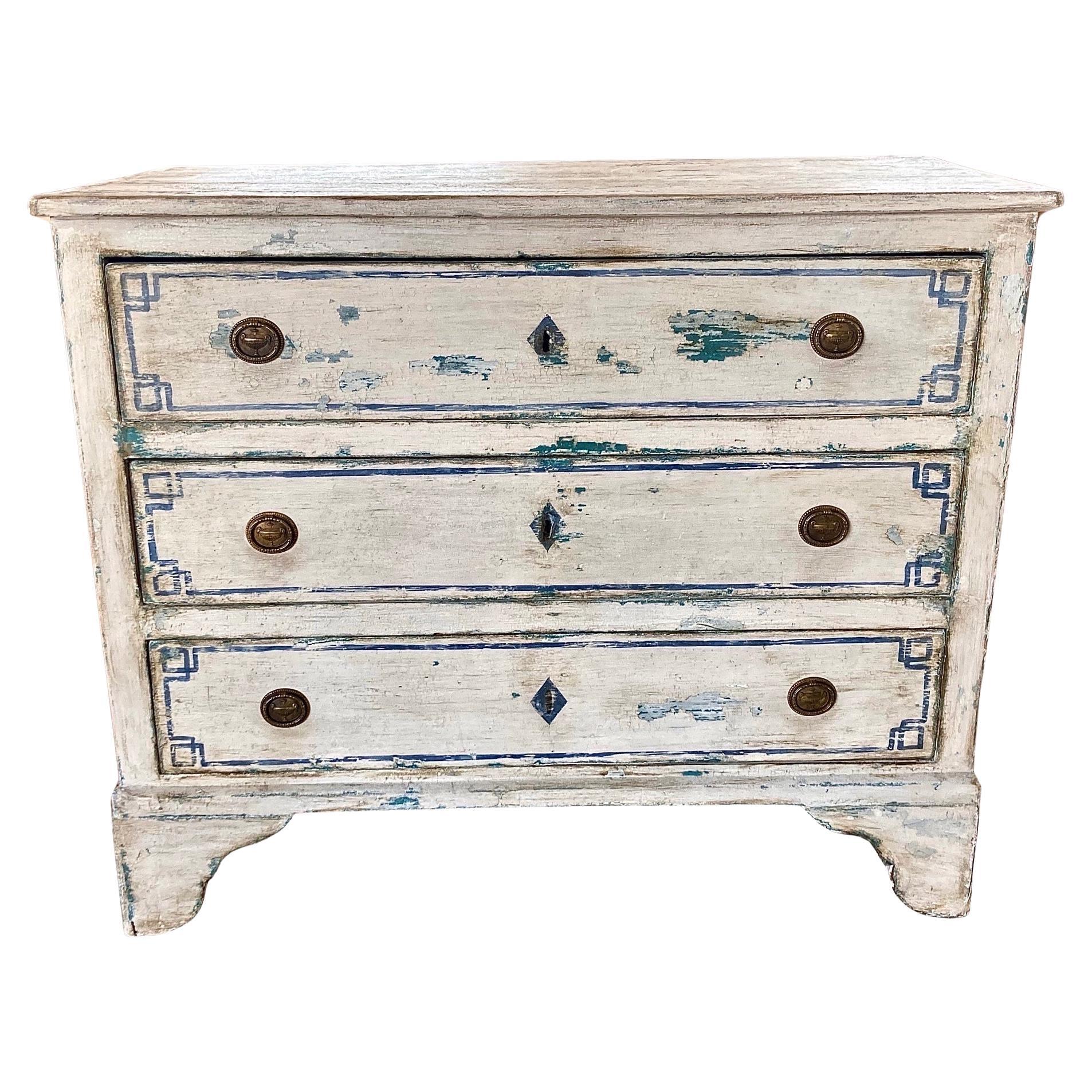 19th Century Italian Painted Oak Commode