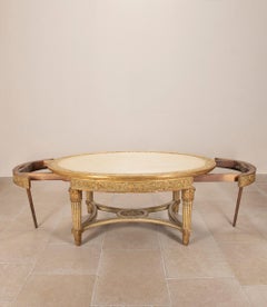 19th Century Italian Painted & Parcel-Gilt Oval Centre Table in the Neo-Classica