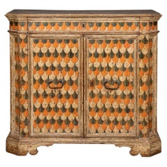 19th Century Italian Painted Pine Credenza with Cupboard 
Drawer, circa 1860