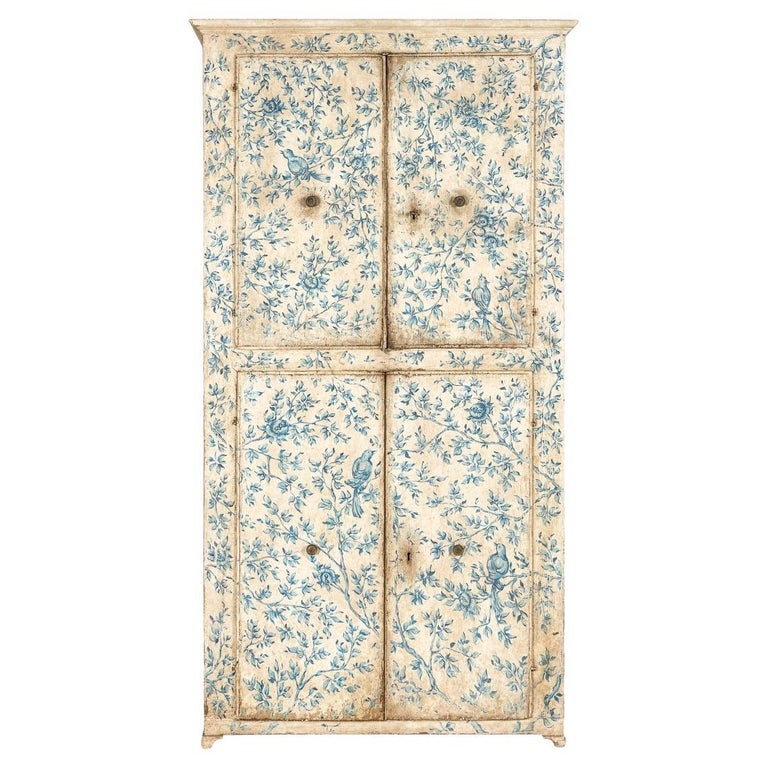 19th Century Italian Painted Pine Cupboard, c.1850 at 1stDibs