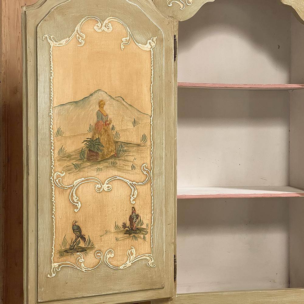 19th Century Italian Painted Secretary, Bookcase In Good Condition For Sale In Dallas, TX