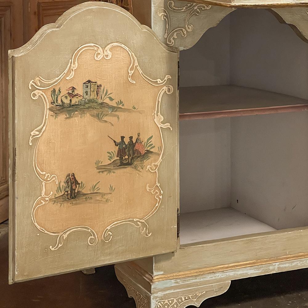 19. Jahrhundert Italienischer bemalter Sekretär, Bücherregal (Holz) im Angebot