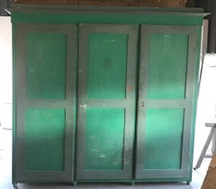 19th Century Italian Painted Wood Wardrobe, 1890s