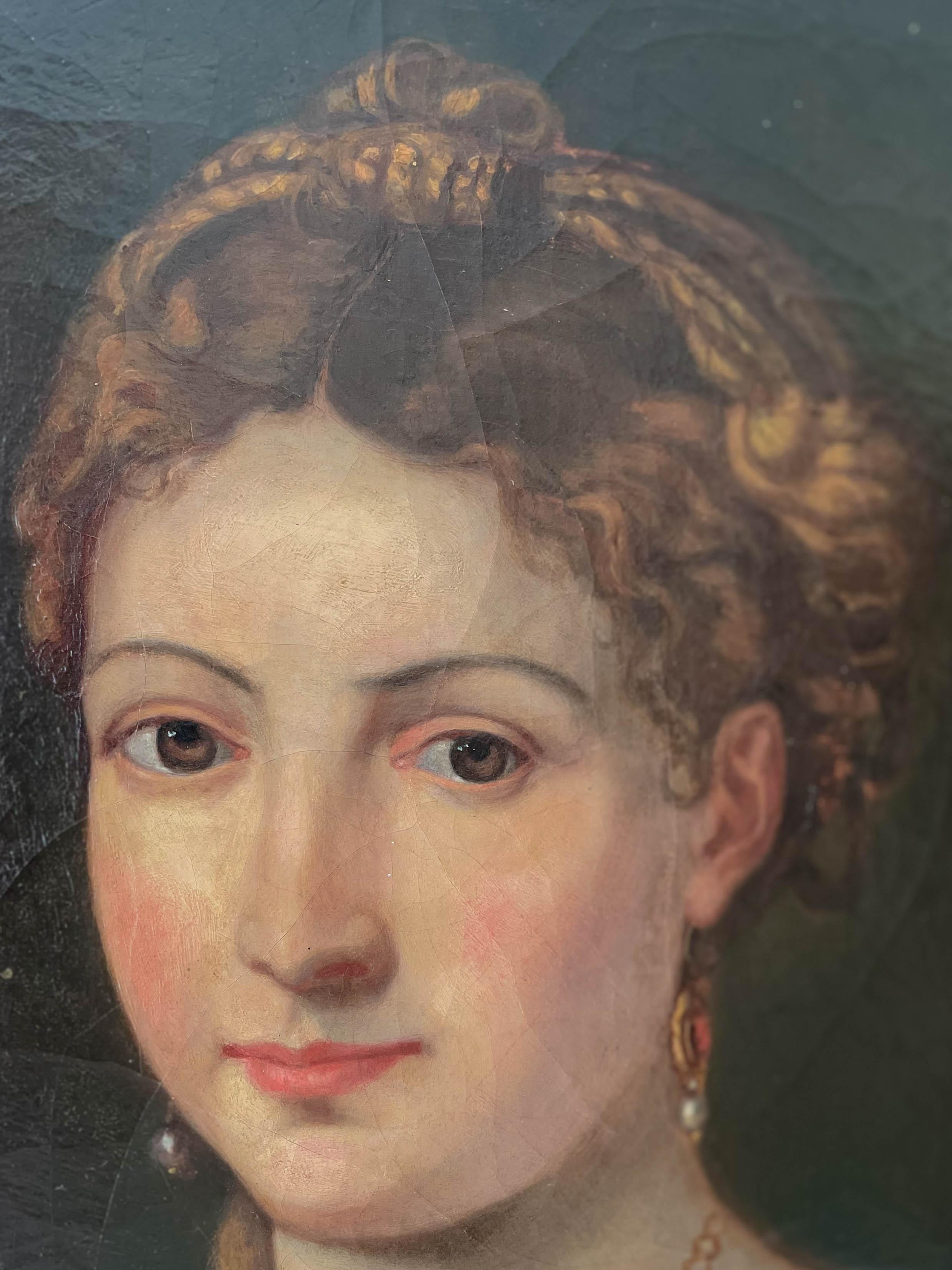 Italienisches Gemälde des 19. Jahrhunderts nach Tizian „La Bella“ (Belle Époque) im Angebot