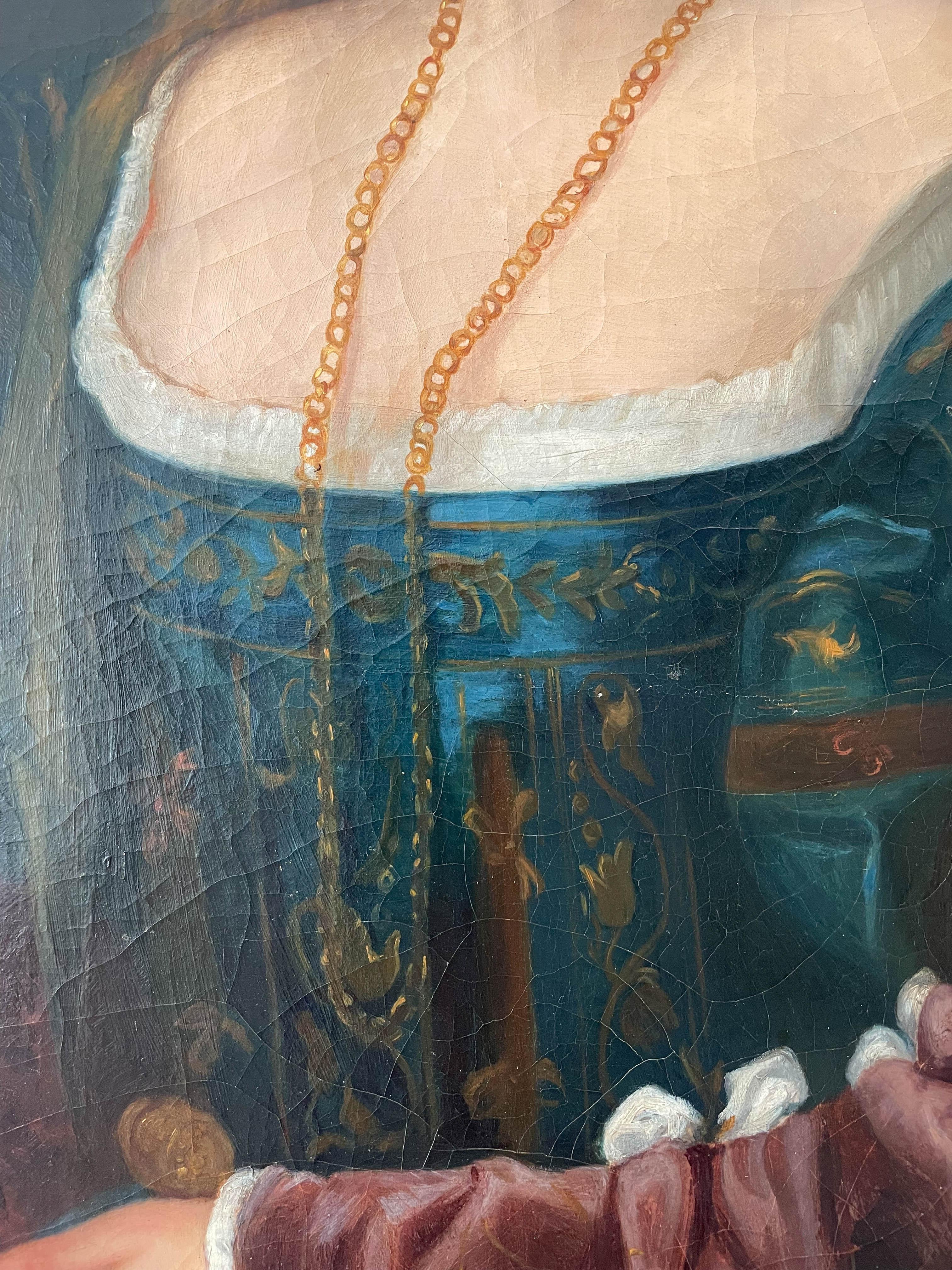 Italienisches Gemälde des 19. Jahrhunderts nach Tizian „La Bella“ im Angebot 3