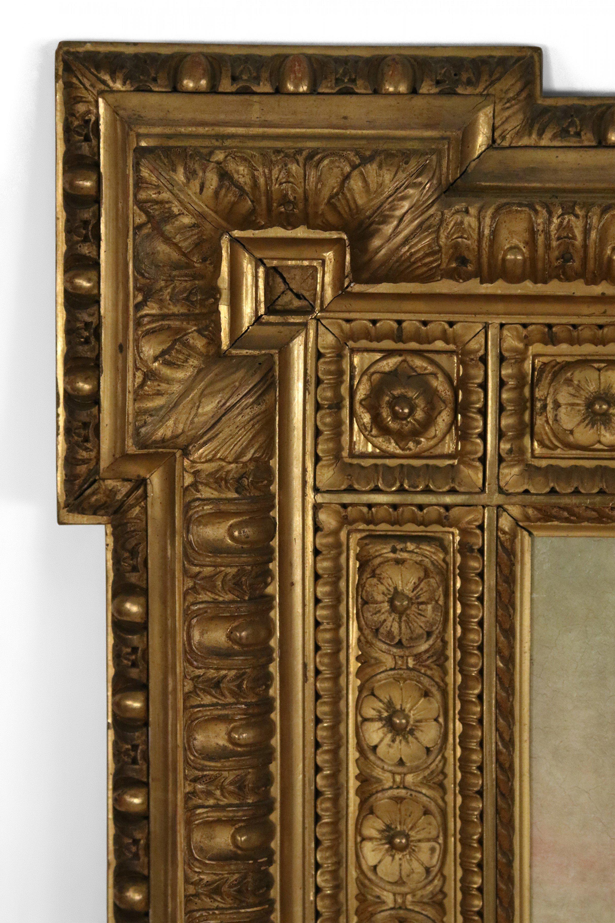 Italiano Dipinto italiano del XIX secolo raffigurante le Muse in una cornice di legno dorato intagliato e decorato in vendita